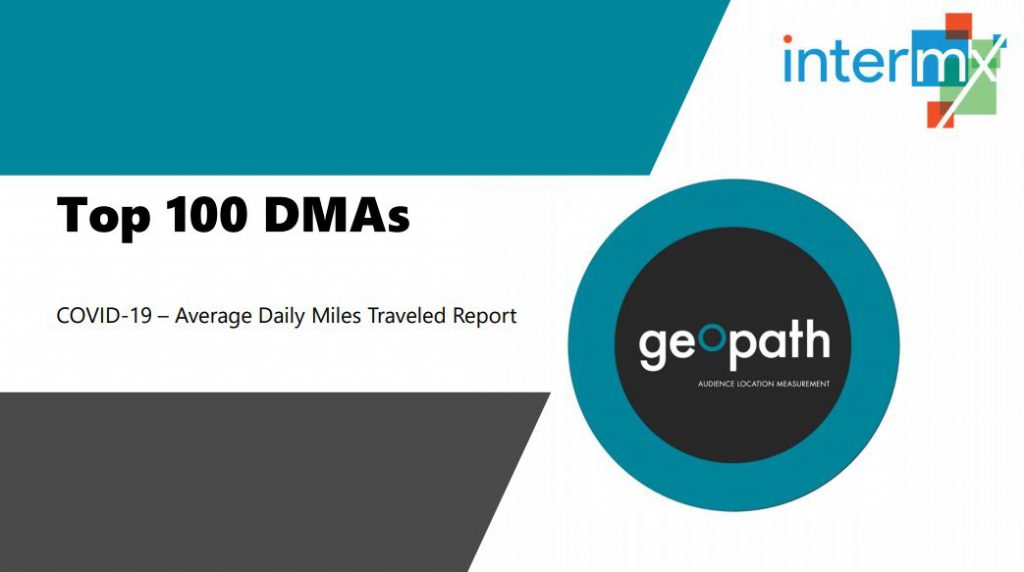 Top 100 DMAs Report <br/> <span style='color:#000000;font-size: 18px;'>Report consisting of the Average Daily Miles traveled for the top 100 DMAs </span>