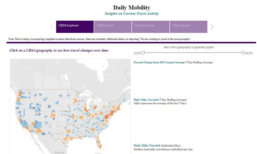 Geopath data shows third consecutive week of travel growth <br/> <span style='color:#000000;font-size: 18px;'>COVID-19 Data Update - May 7th, 2020</span>