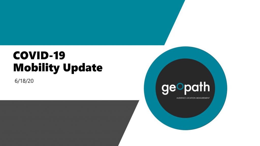 COVID-19 Mobility Data Update (June 18th) <br/> <span style='color:#000000;font-size: 18px;'> This week marks the ninth consecutive week of growth in average total miles traveled per day</span>